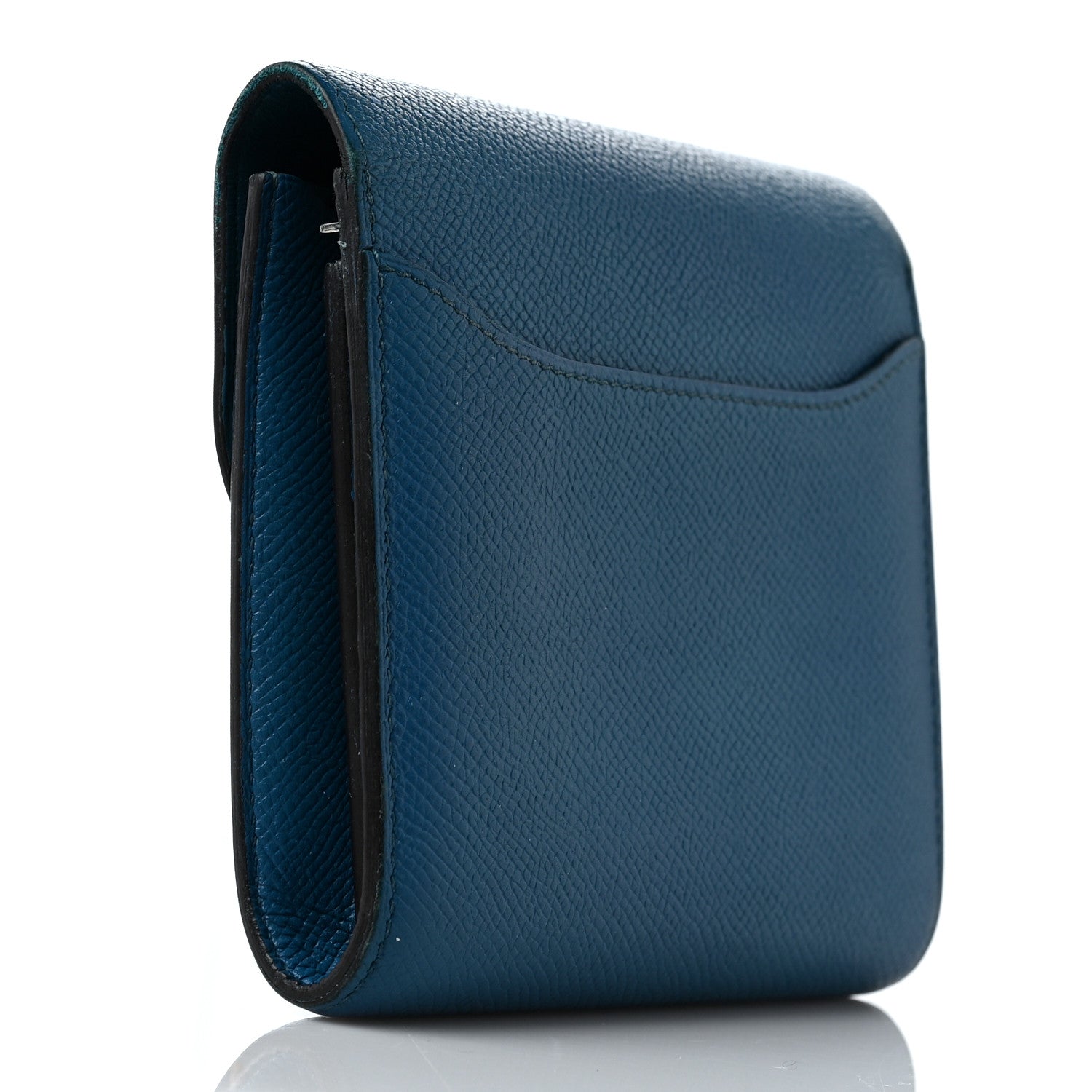 Hermes Epsom Constance Compact Passant Wallet Bleu Izmir 3 of 9