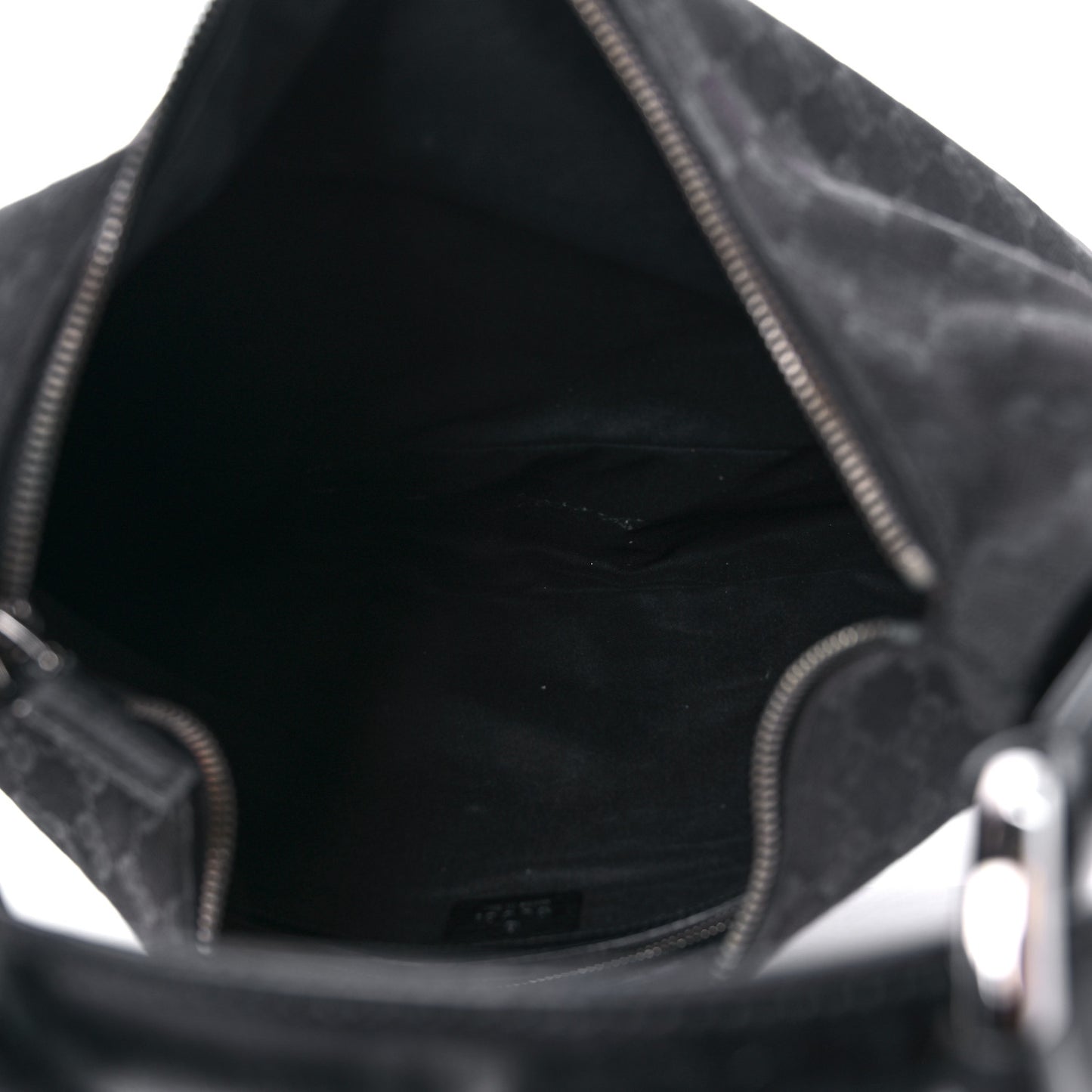 Monogram Medium Horsebit Chain Hobo Black