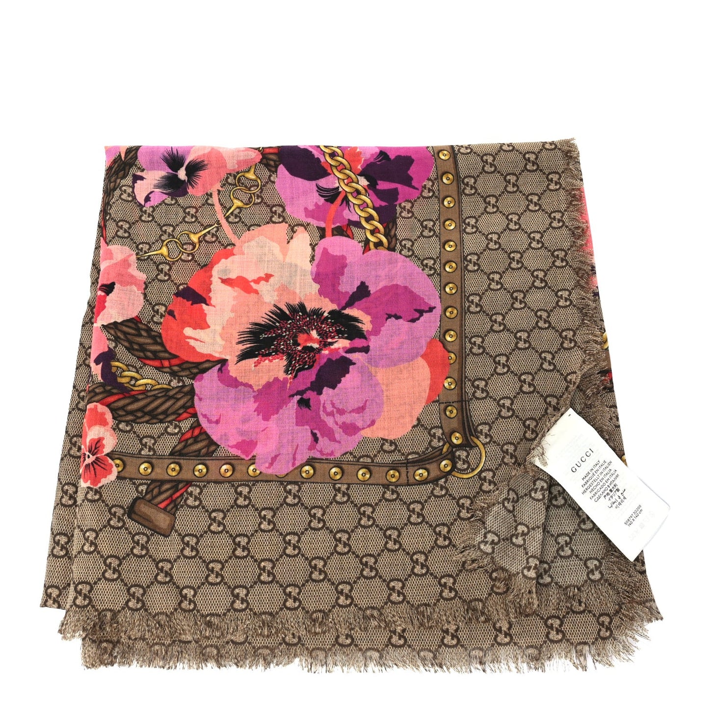 SL Big Panshie GG Wool Shawl Roseate Beige
