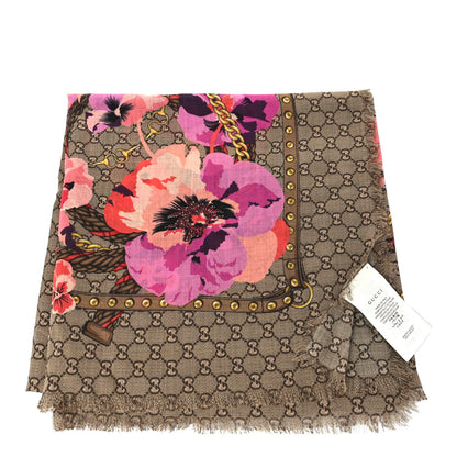 Gucci SL Big Panshie GG Wool Shawl Roseate Beige 2 of 4