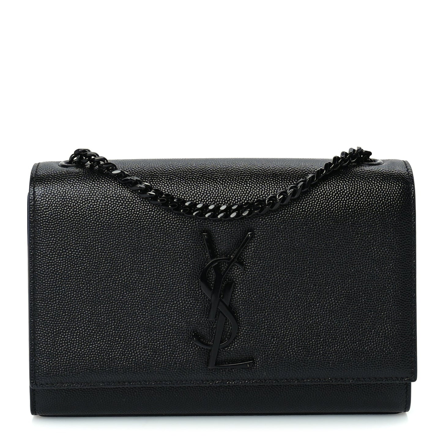 Grain De Poudre Small Monogram Monochrome Kate Satchel  Black