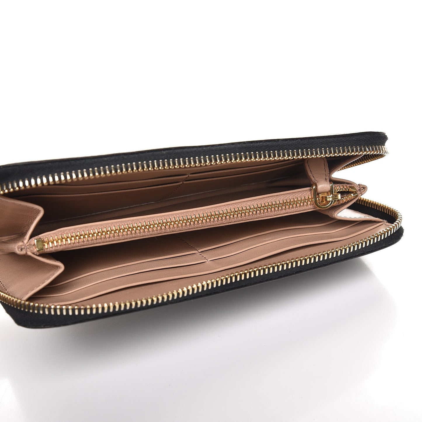 Soft Calf Zip Around Wallet Nero Black