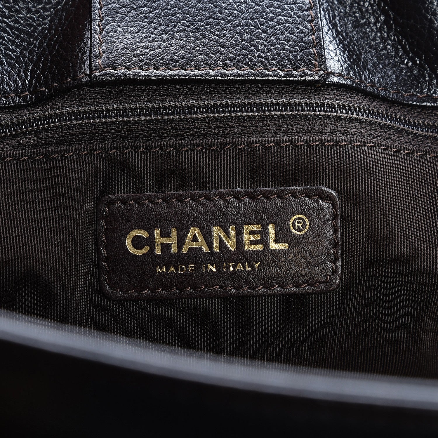 Chanel Calfskin Cerf Executive Shopper Tote Dark Brown 8 of 18