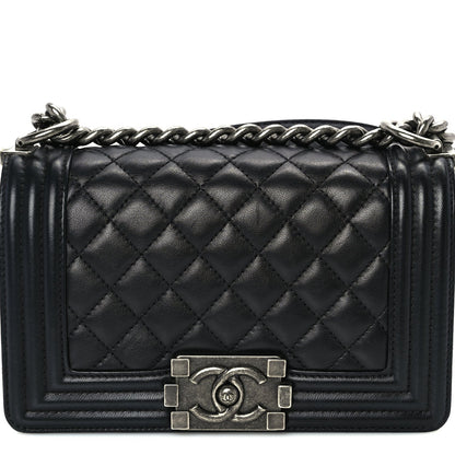 Chanel Lambskin Quilted Small Boy Flap Black 8 of 10