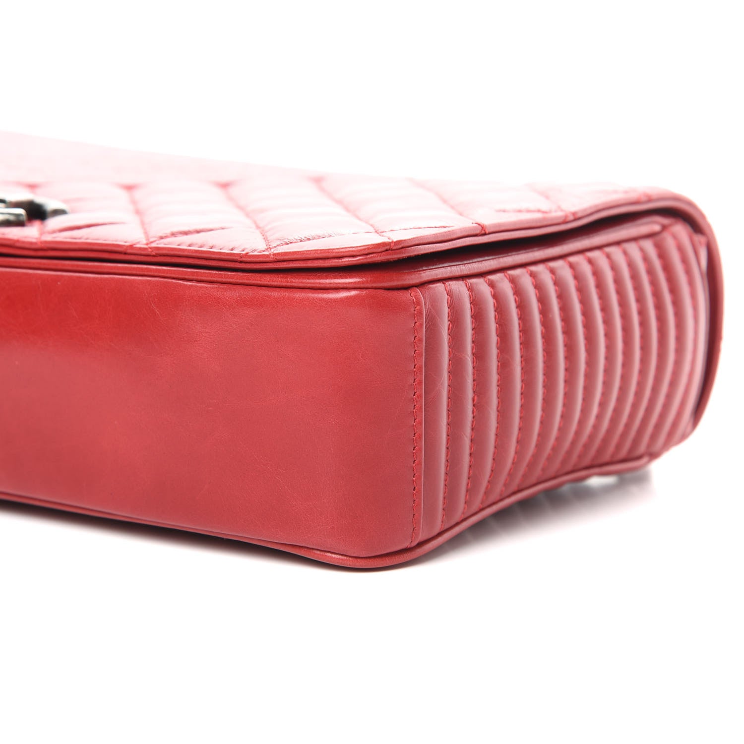 Chanel Glazed Calfskin Medium Coco Boy Flap Red 10 of 11