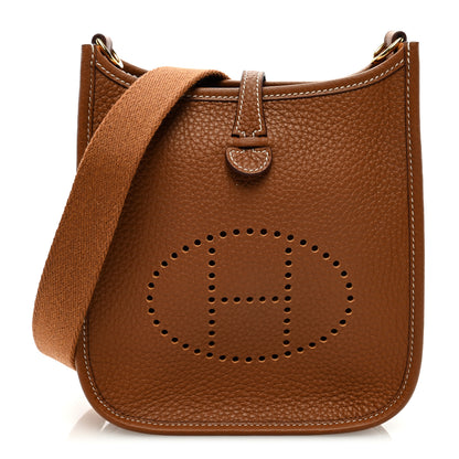 Hermes Taurillon Clemence Amazone Evelyne TPM Gold 1 of 10