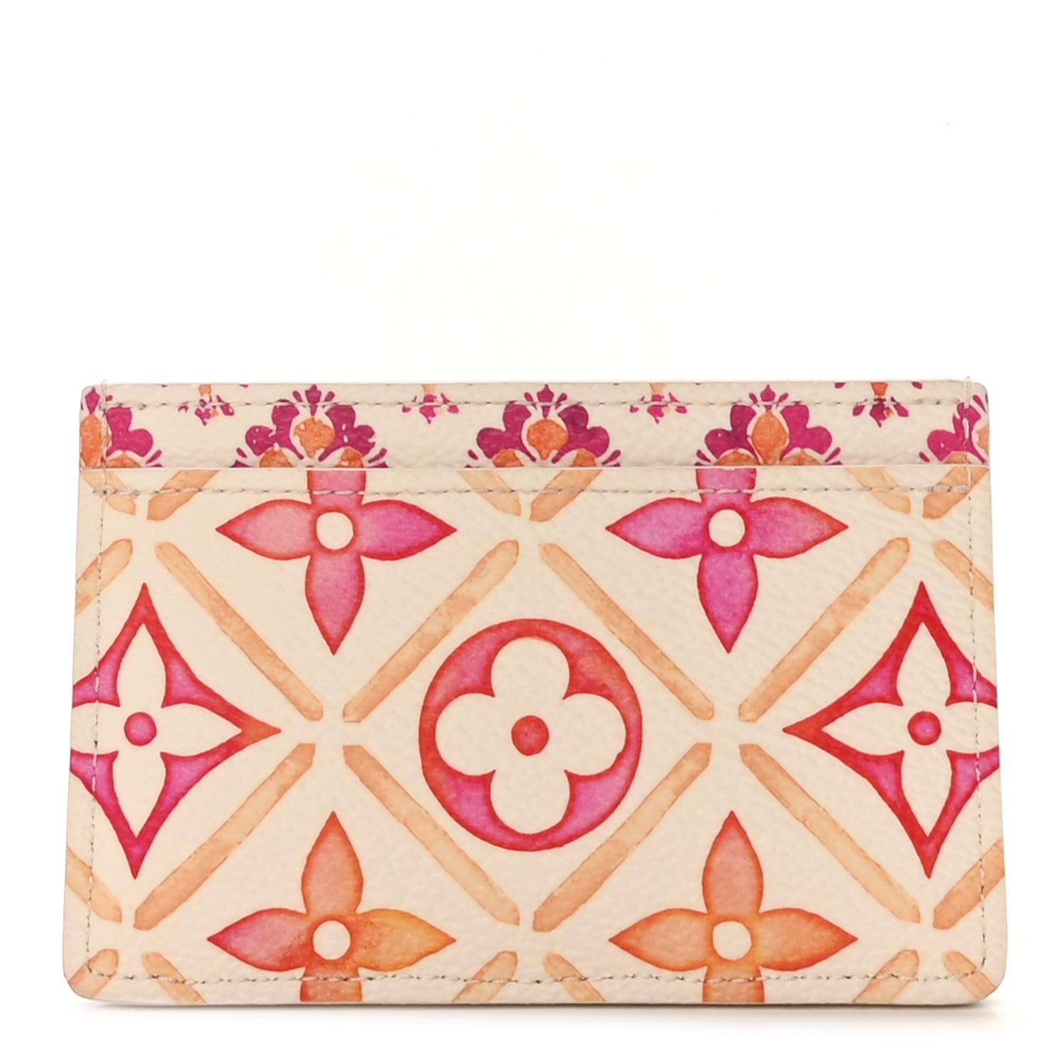 Louis Vuitton Monogram Tiles By The Pool Card Holder Coral Coral 3 of 7