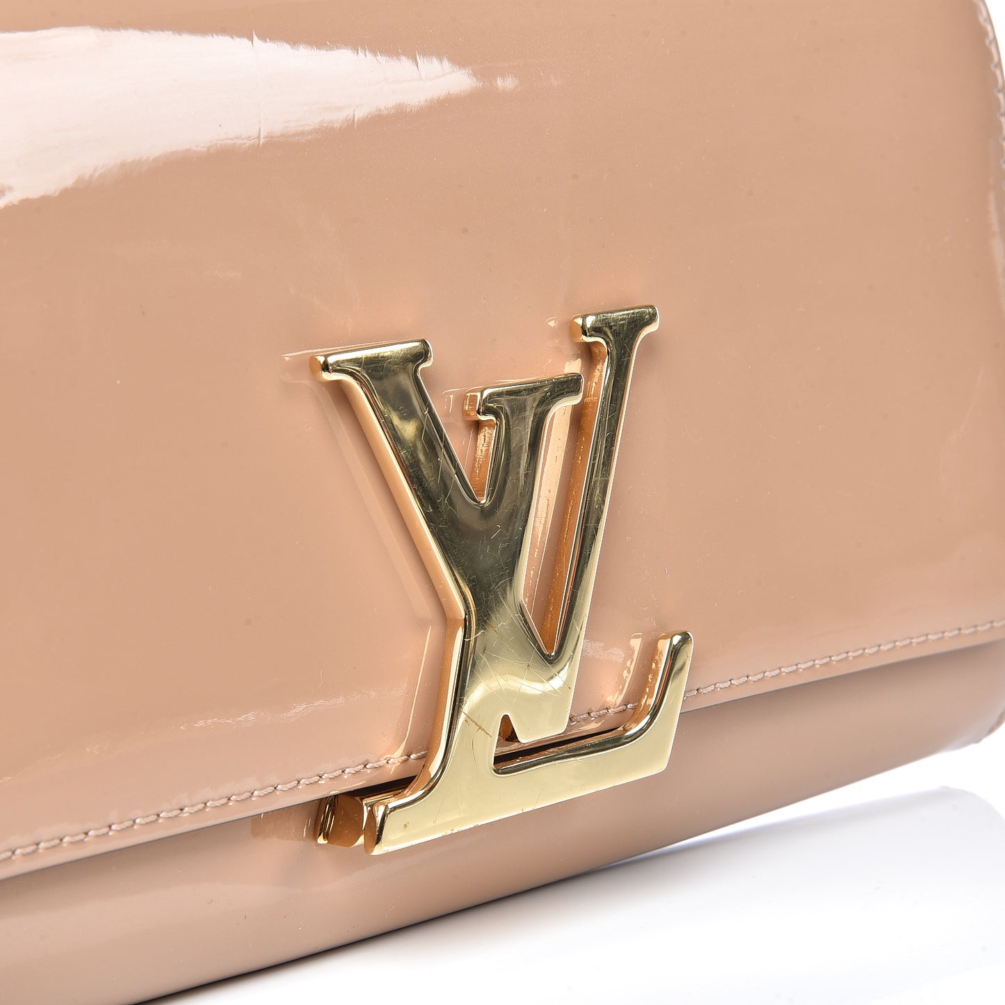 Patent Louise Clutch Nude