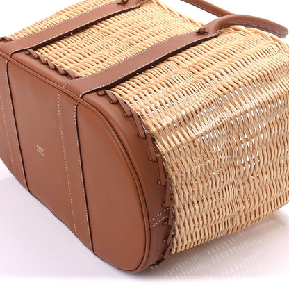 Hermes Barenia and Osier Wicker Garden Party Gold 8 of 8