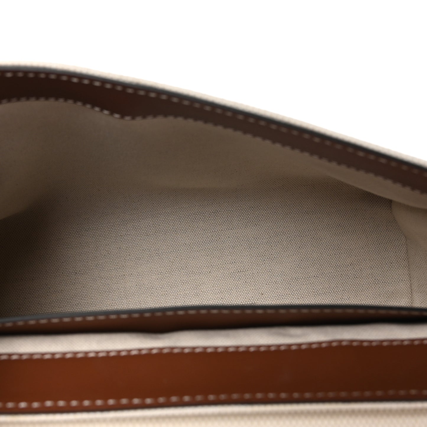 Canvas Horseferry Print Note Crossbody Bag Natural Tan