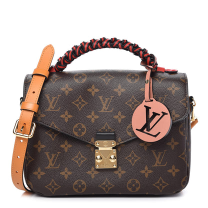 Louis Vuitton Monogram Braided Pochette Metis Coquelicot 1 of 10
