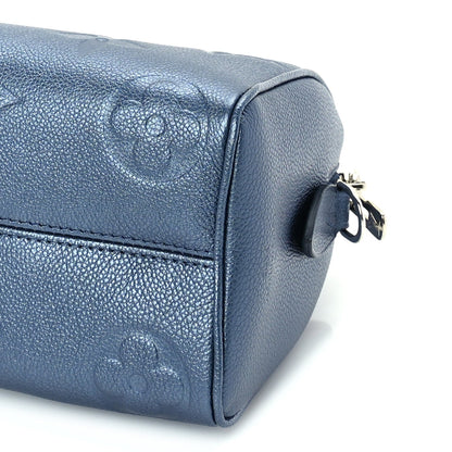 Louis Vuitton Metallic Empreinte Monogram Giant Speedy Bandouliere 20 Navy Nacre 8 of 8