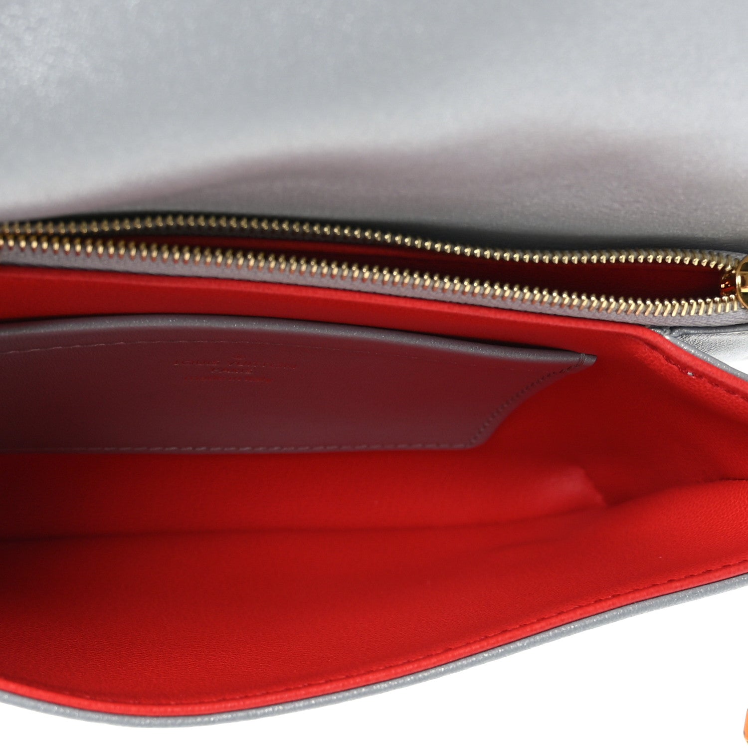 Louis Vuitton Metallic Lambskin Embossed Monogram Pochette Coussin Silver 5 of 9