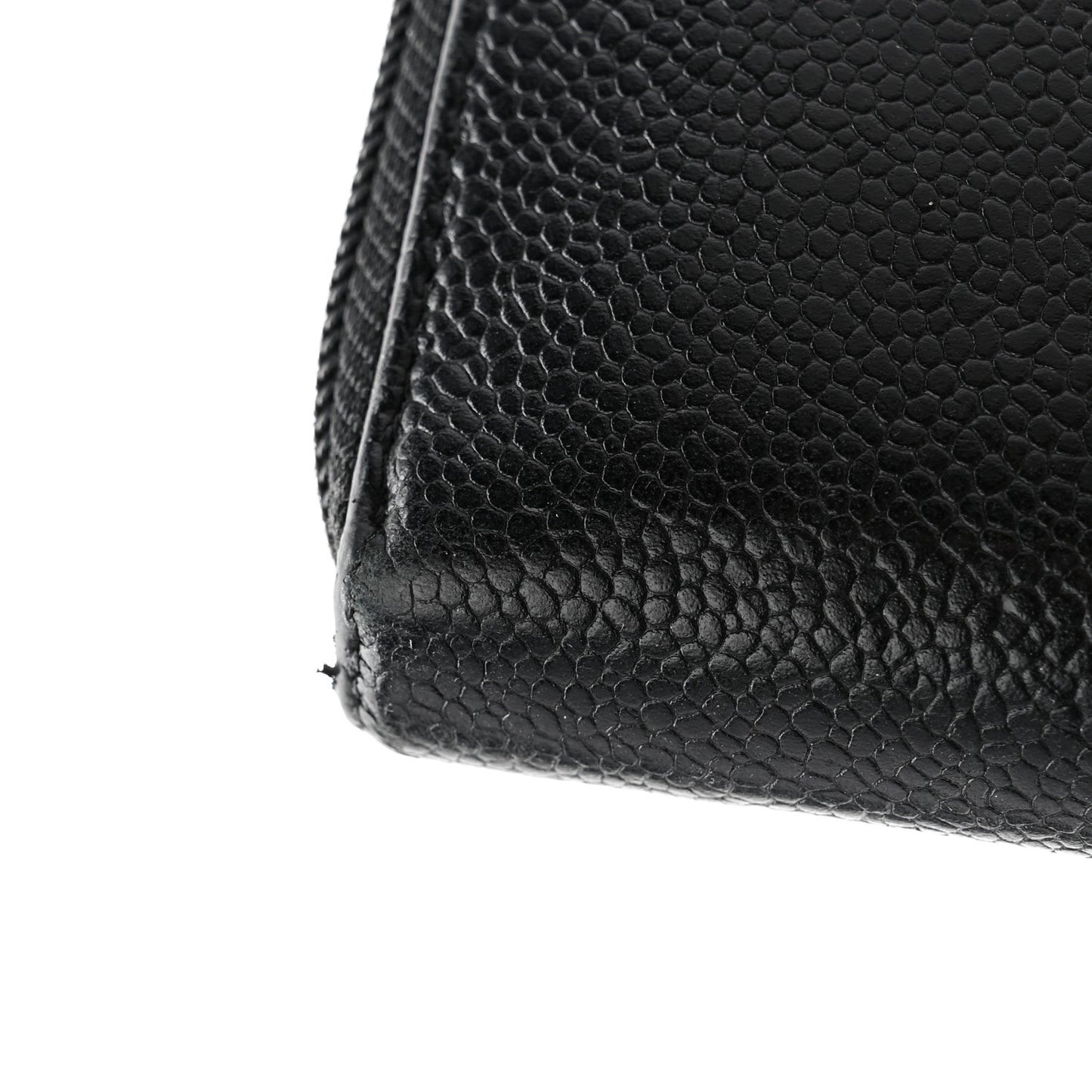 Caviar Large Timeless CC Zip Around Wallet Black