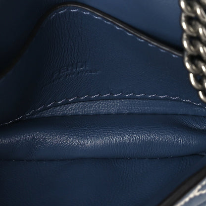Fendi Nappa Matisse FF Embossed Nano Chain Baguette Blue 4 of 8