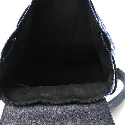 Christian Dior Technical Fabric Oblique Motion Backpack Light Blue 5 of 12