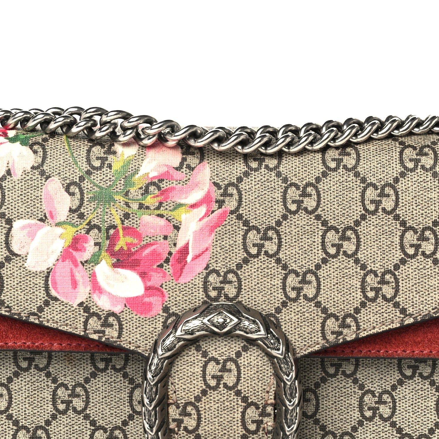 Gucci GG Supreme Monogram Blooms Small Dionysus Shoulder Bag Beige Multicolor Dry Rose 6 of 7