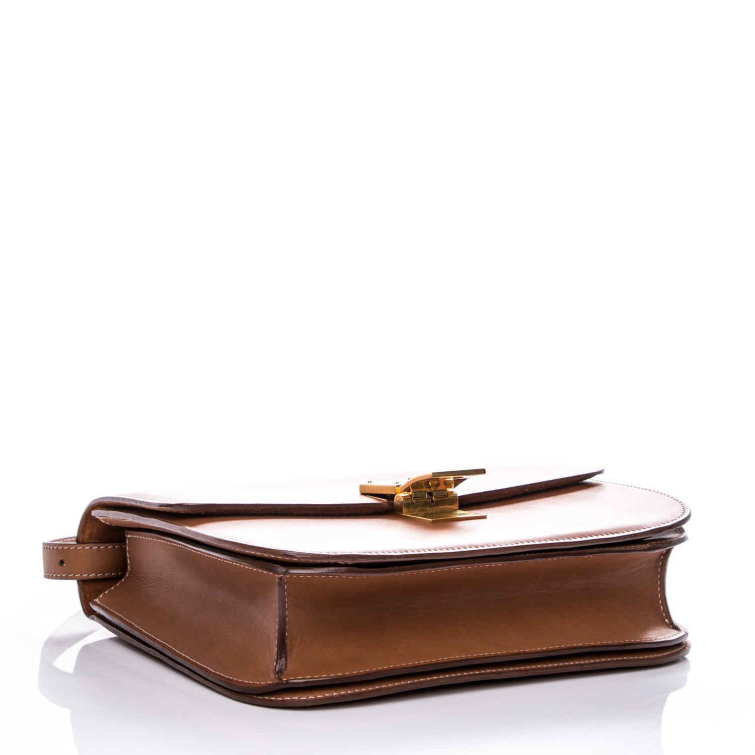 Celine Smooth Calfskin Medium Classic Box Flap Bag Camel 4 of 7