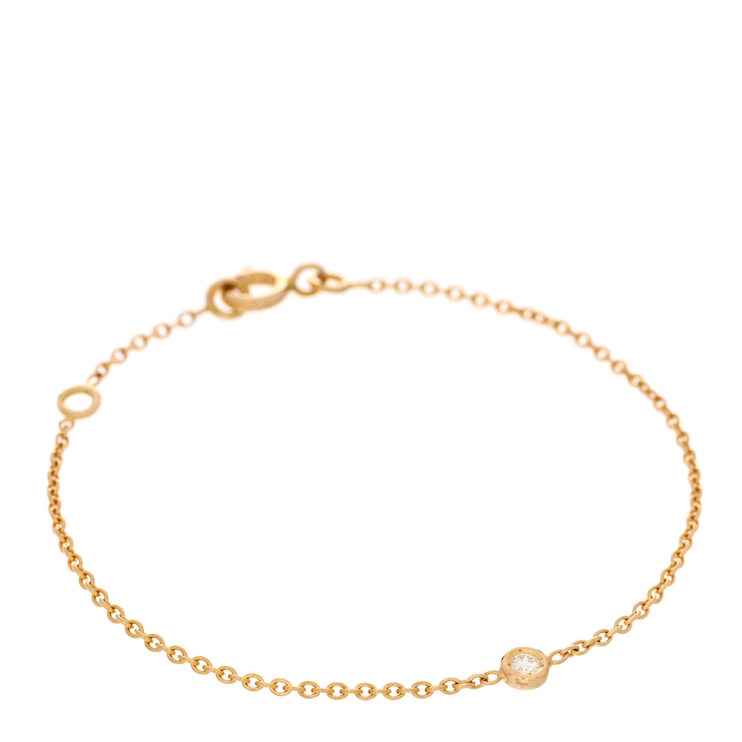 18K Yellow Gold Diamond Station Bracelet