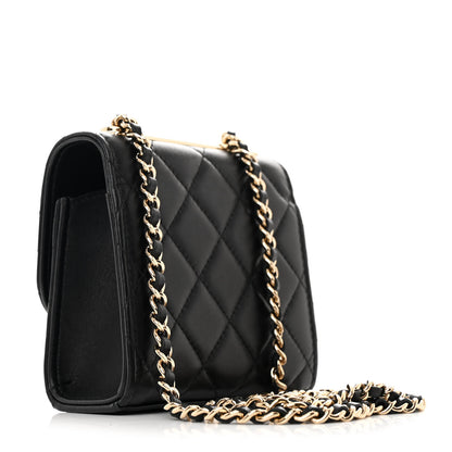 Chanel Lambskin Quilted Mini Trendy CC Chain Wallet Black 3 of 11