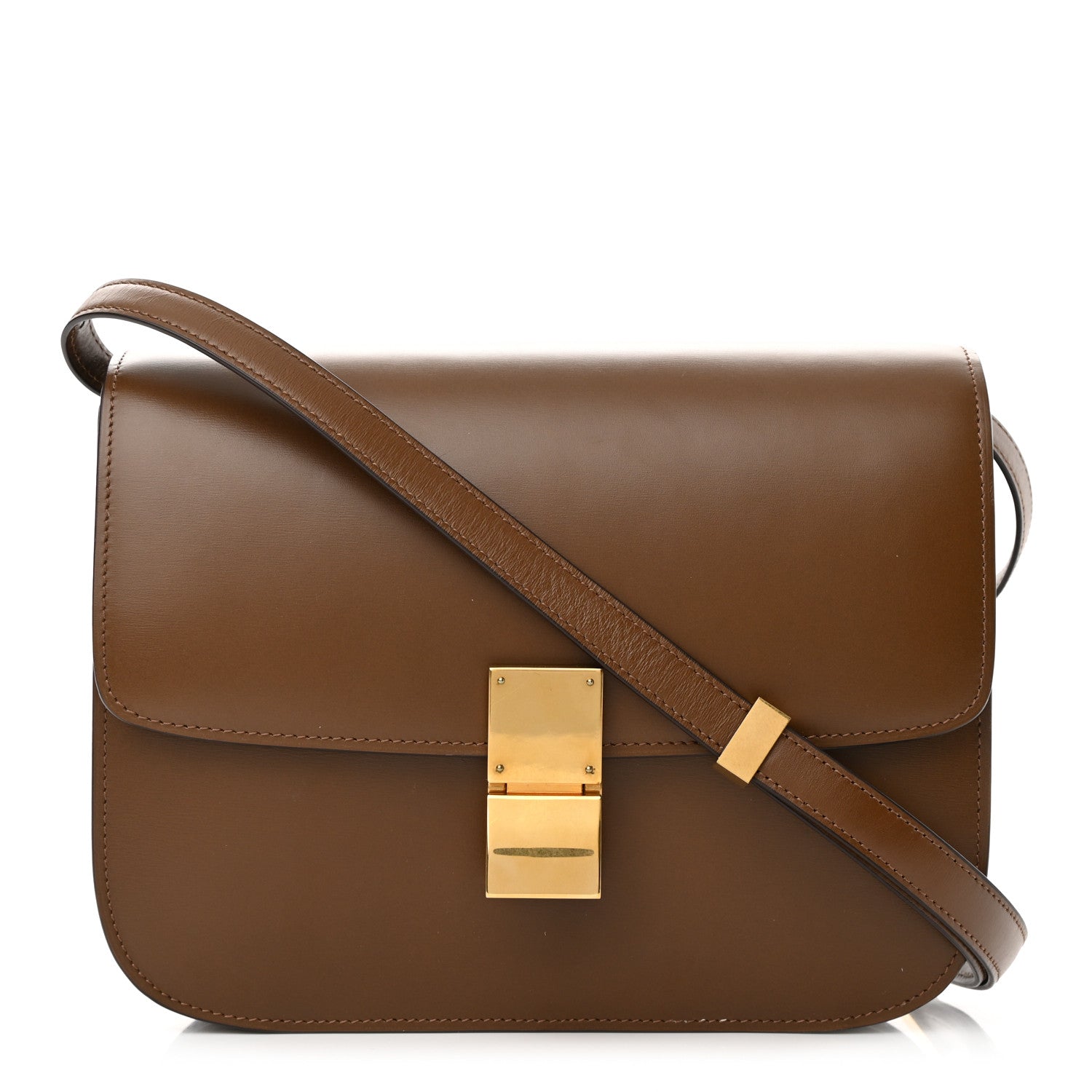 Celine Box Calfskin Medium Classic Box Flap Bag Camel 1 of 14