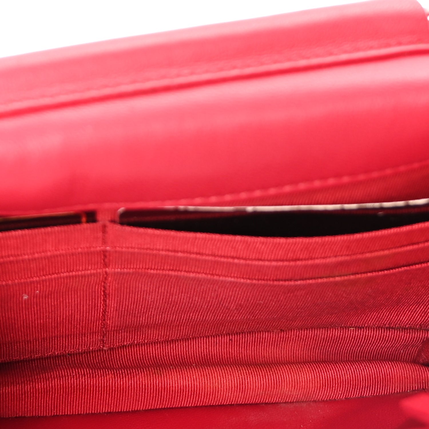 Chanel Lambskin Quilted Wallet On Chain WOC  Dark Pink 4 of 9