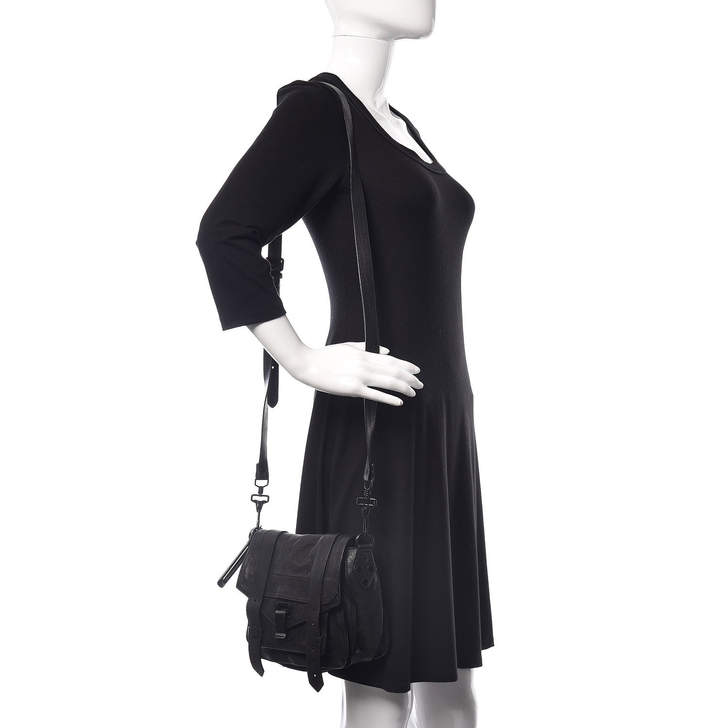 Proenza Schouler Lambskin PS1 Mini Pouch Messenger Black 2 of 19