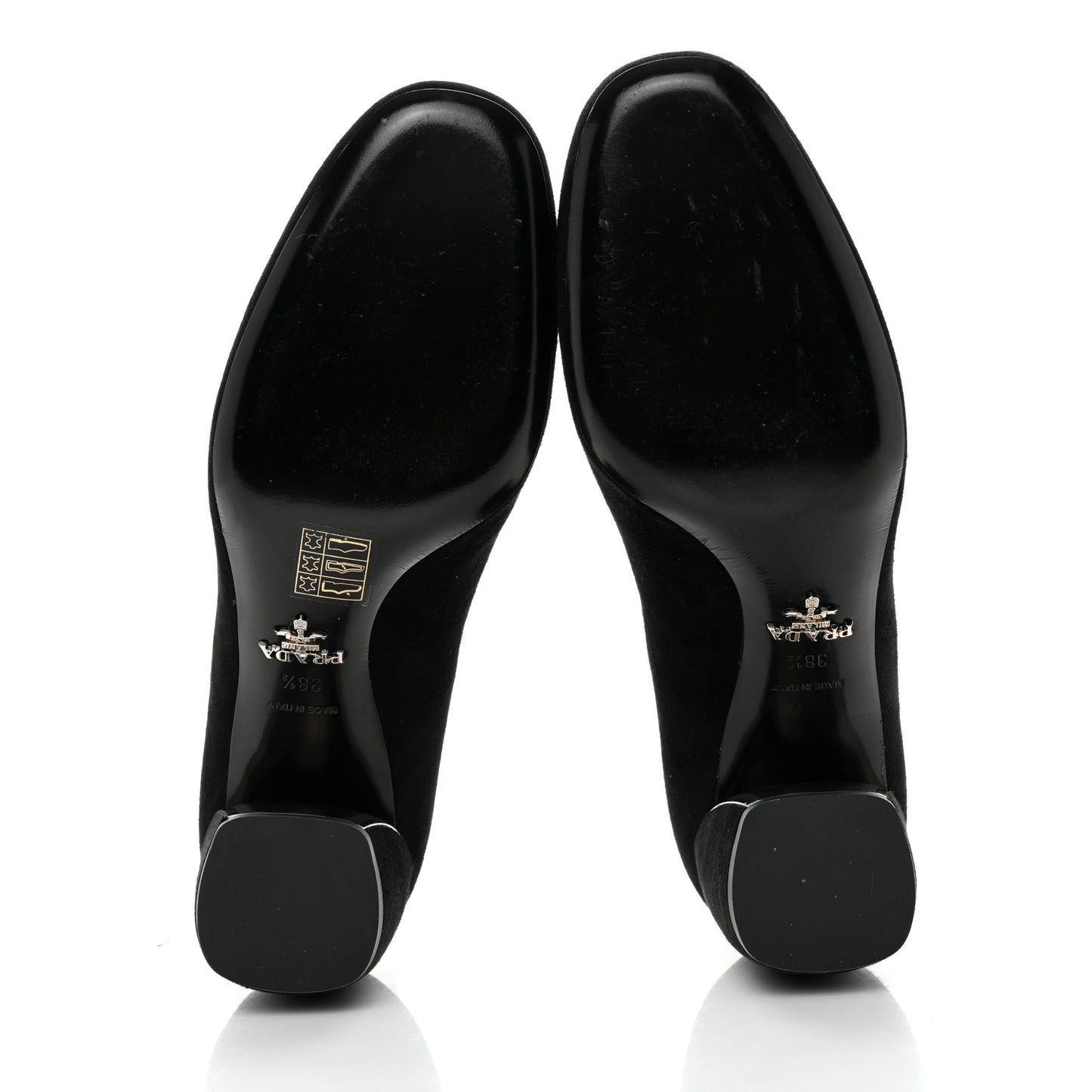 Suede Block Heel Pump 38.5 Black