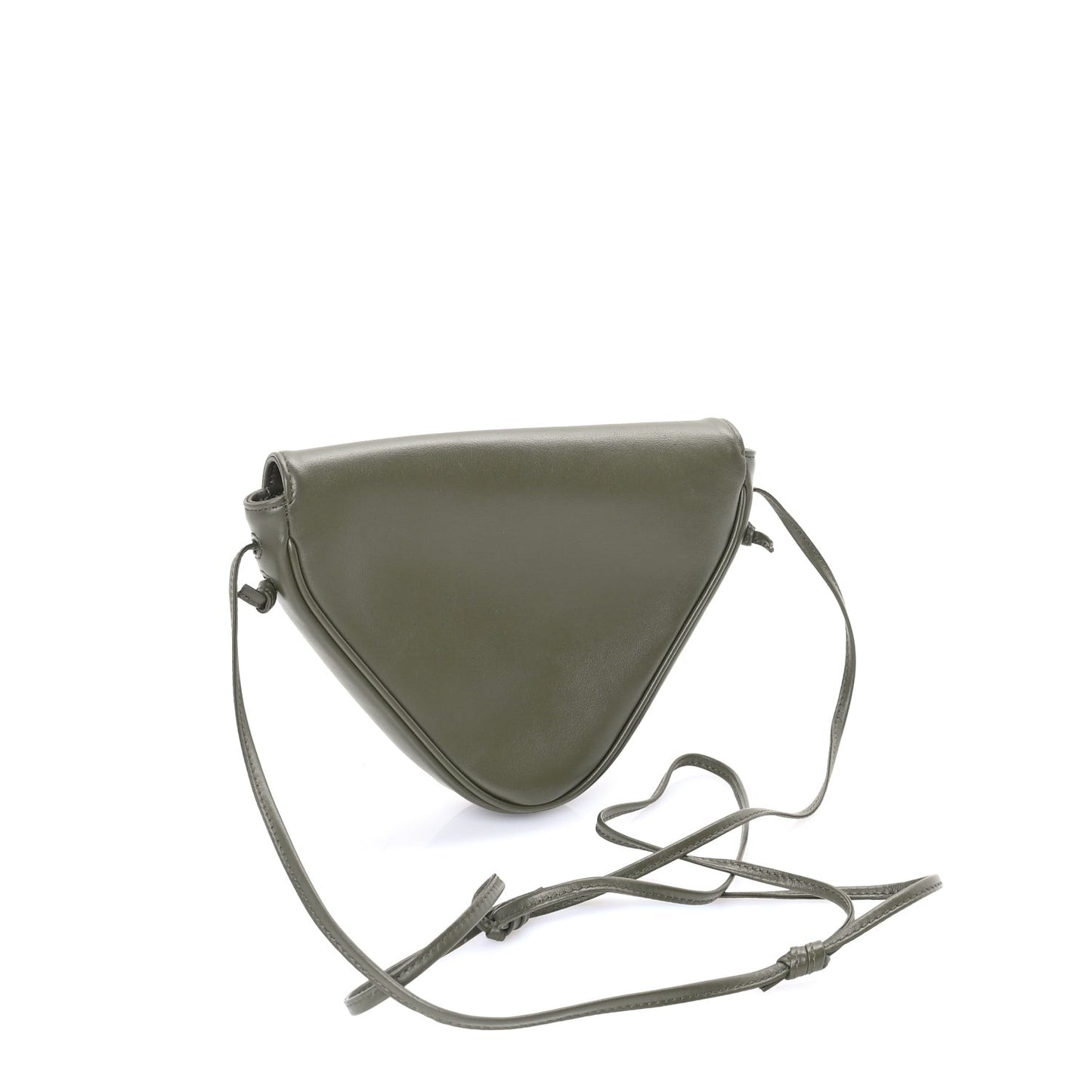 Smooth Calfskin Triangle Crossbody Bag  Green