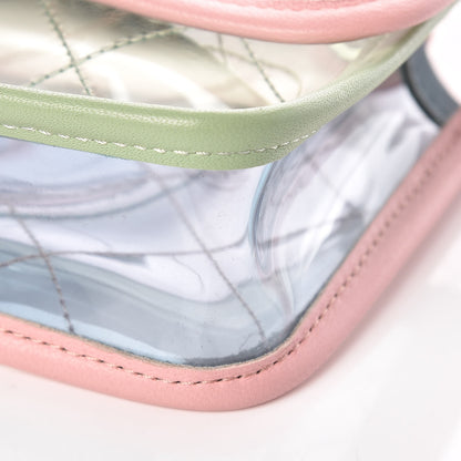 Chanel Lambskin PVC Quilted Mini Coco Splash Flap Blue Green 9 of 9