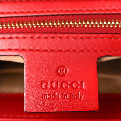 Gucci ssima Signature Small Padlock Top Handle Bag Hibiscus Red 5 of 8