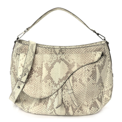 Christian Dior CHRISTIAN DIOR Snakeskin Saddle Soft Bag 1 of 8