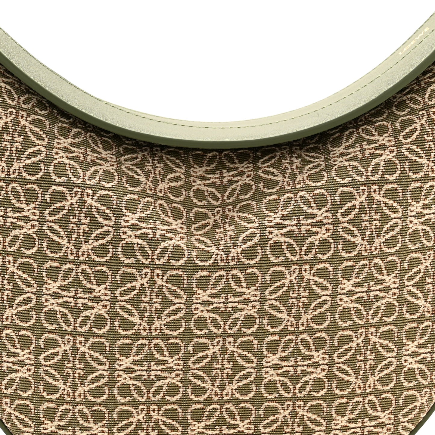 Jacquard Anagram Calfskin Luna Bag Avocado