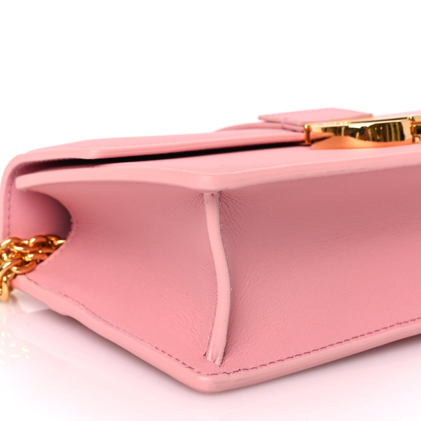 Calfskin 30 Montaigne East West Chain Flap Bag Pink