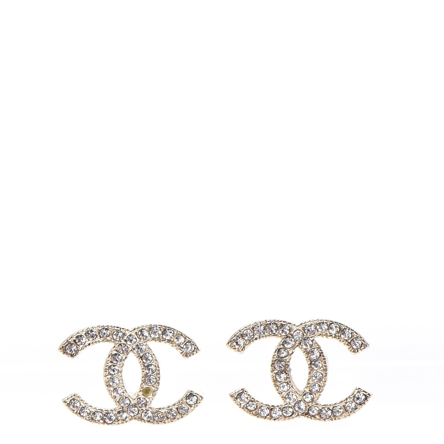 Crystal CC Earrings Gold