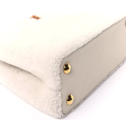 Louis Vuitton Shearling Calfskin Capucines BB White 7 of 8