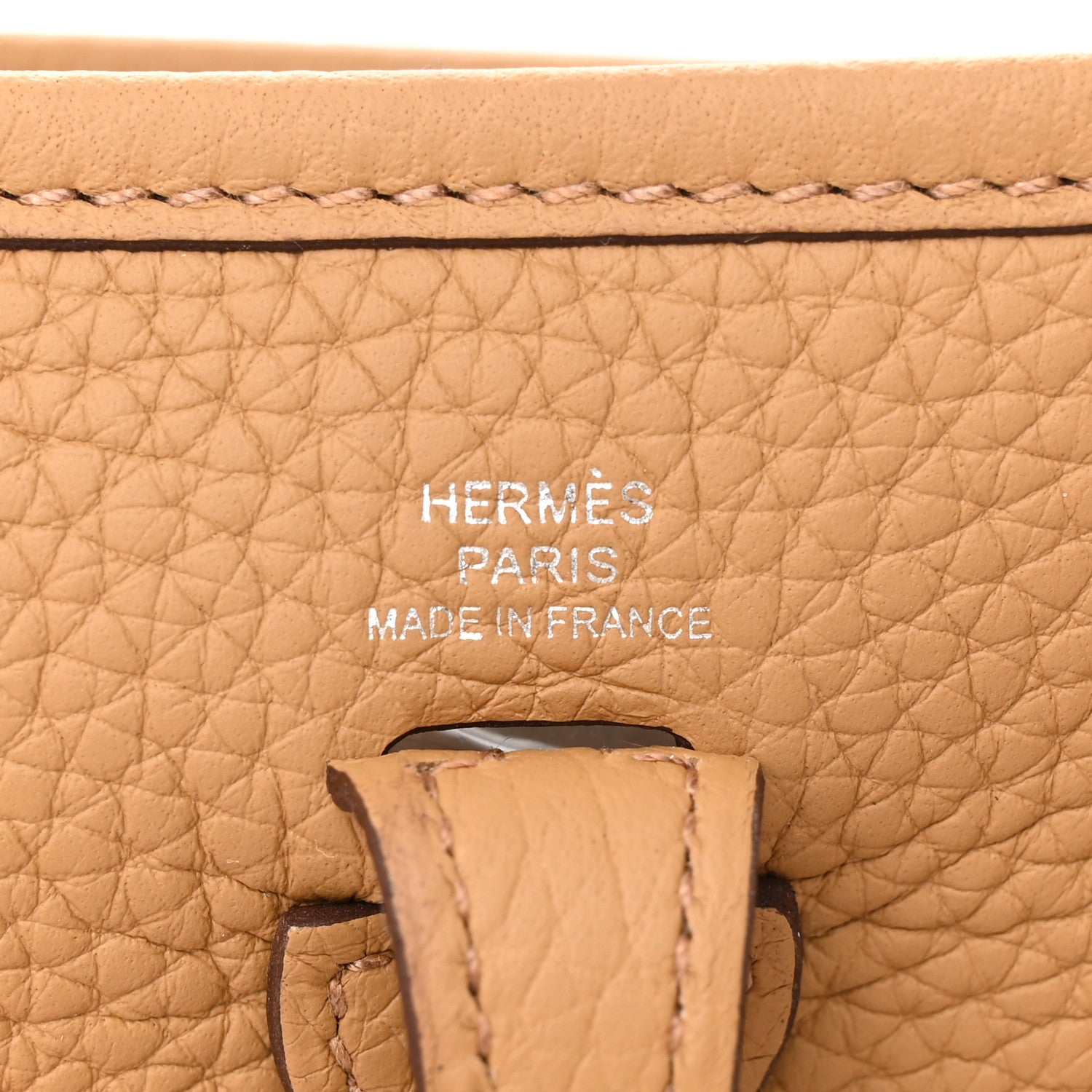 Hermes Taurillon Clemence Evelyne TPM Biscuit 6 of 11