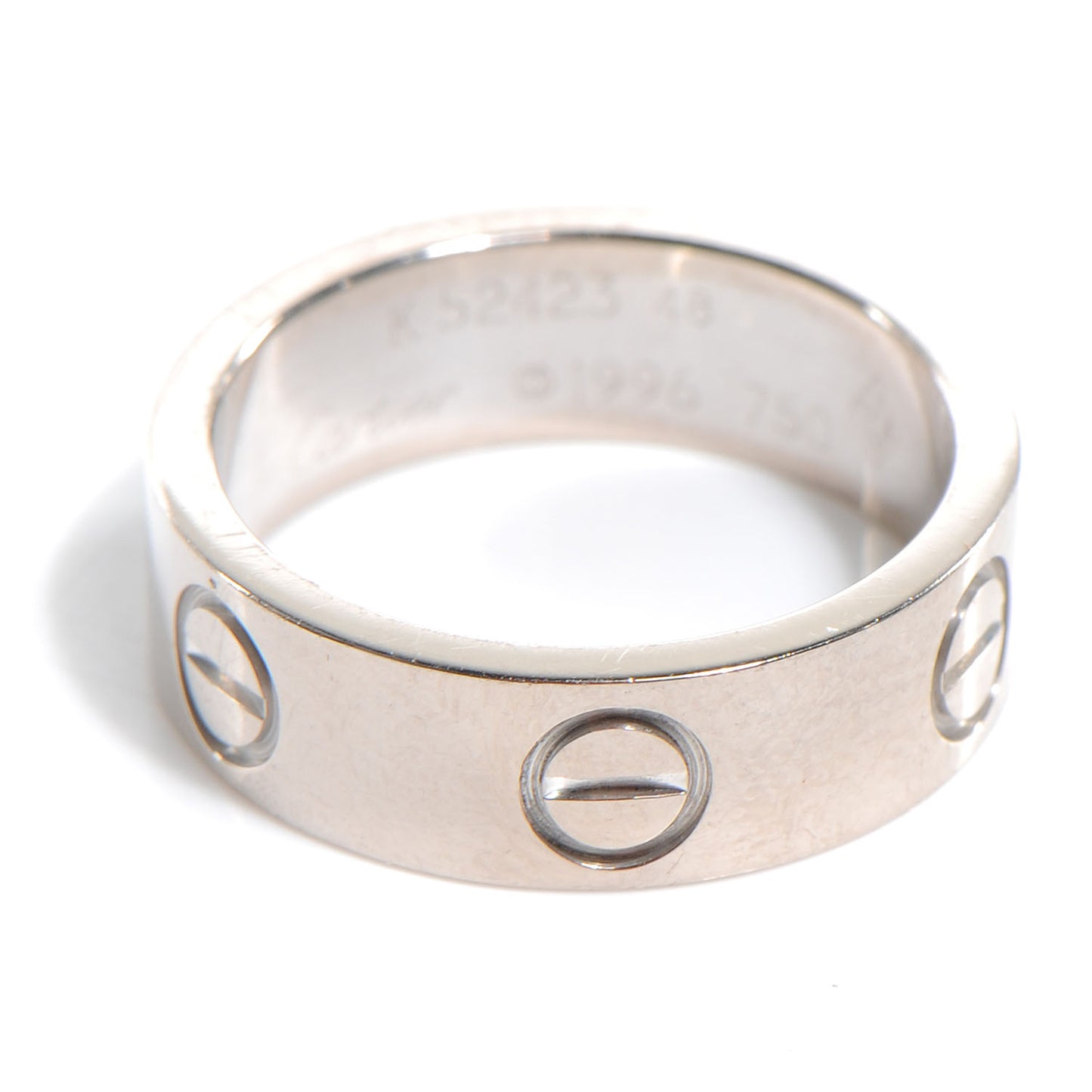 18K White Gold 5.5mm LOVE Ring 48 4.5