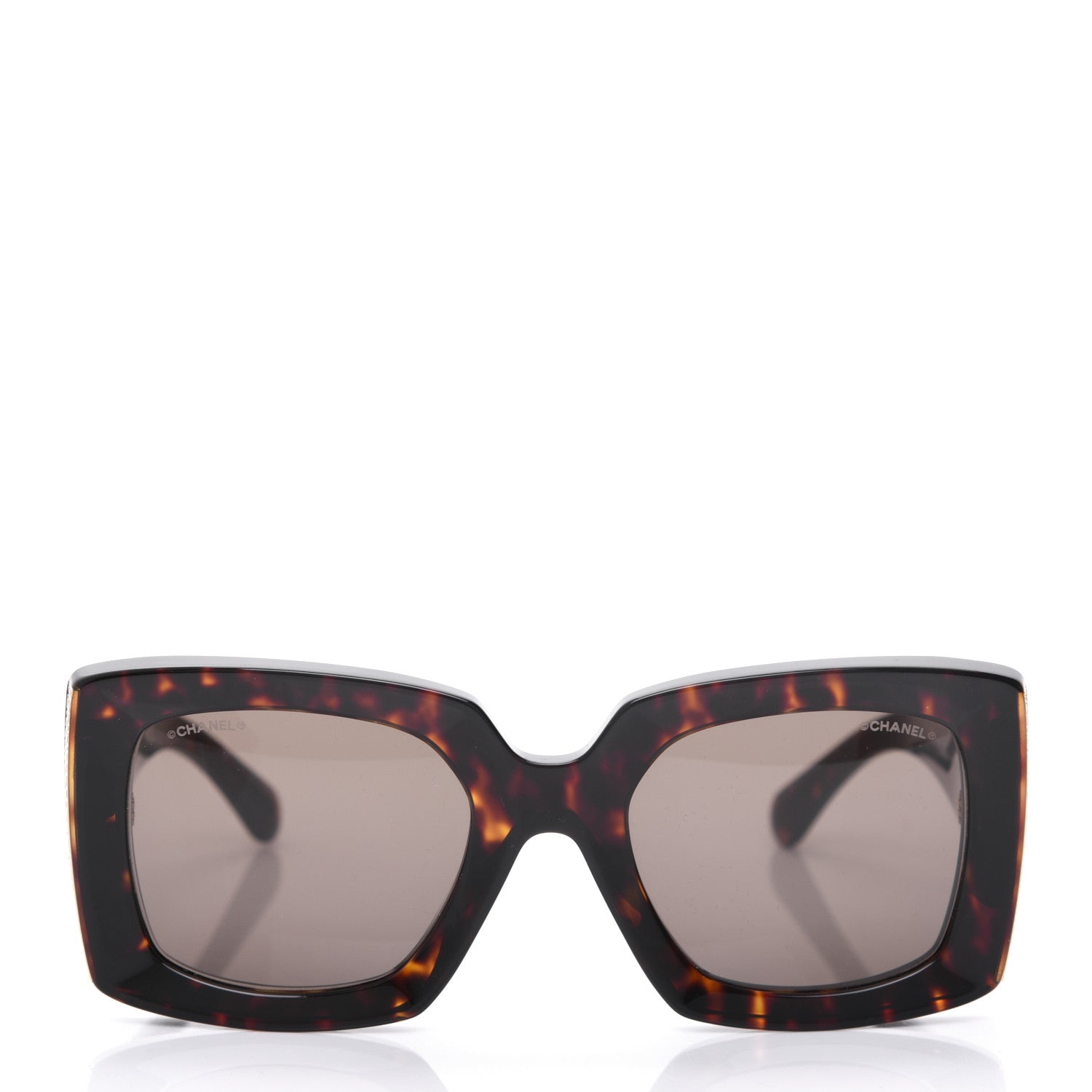 Chanel Acetate Rectangle Sunglasses 5435 Tortoise 2 of 9