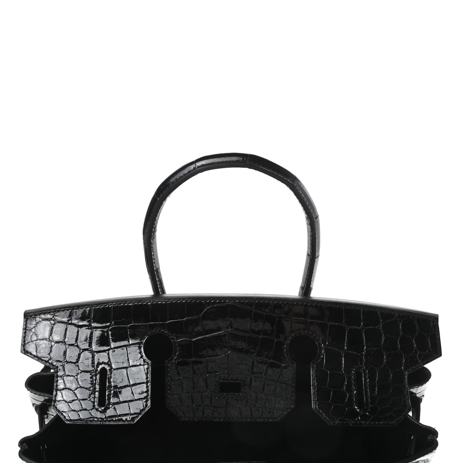 Hermes Shiny Niloticus Crocodile Birkin 30 Black 13 of 35