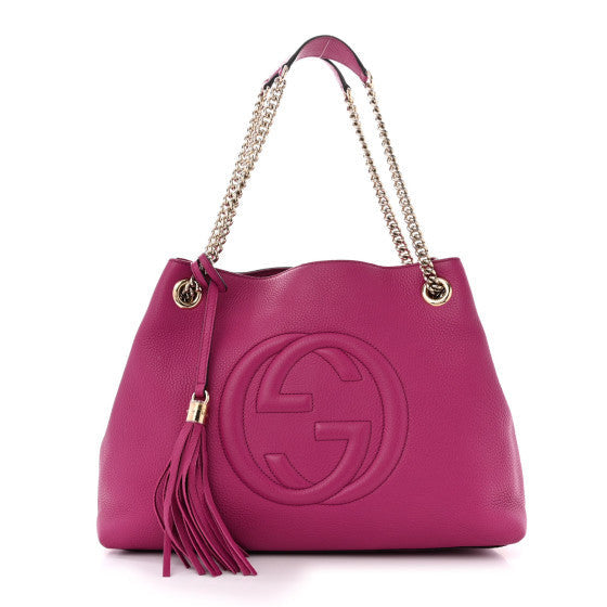 Gucci Cellarius Calfskin Medium Soho Chain Shoulder Bag Bright Bouganville 1 of 1