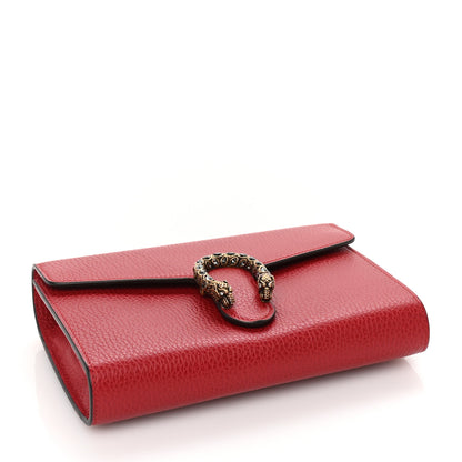 Gucci Calfskin Mini Dionysus Chain Wallet Hibiscus Red 3 of 8