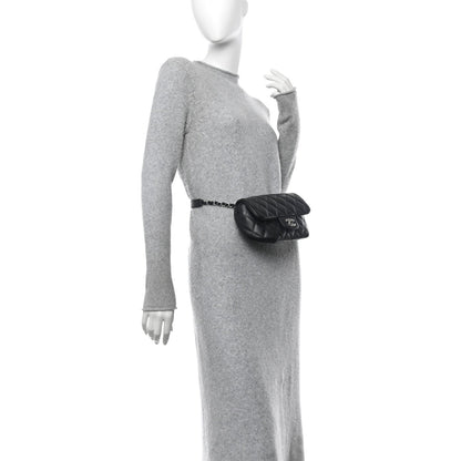 Chanel Calfskin Quilted CC Uniform Flap Belt Bag Black 2 of 7