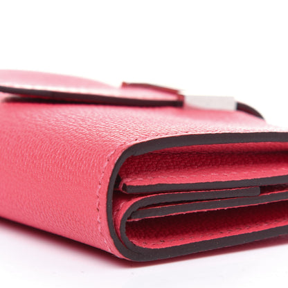 Hermes Chevre Mysore Mini Bearn Wallet Rose Lipstick 10 of 15