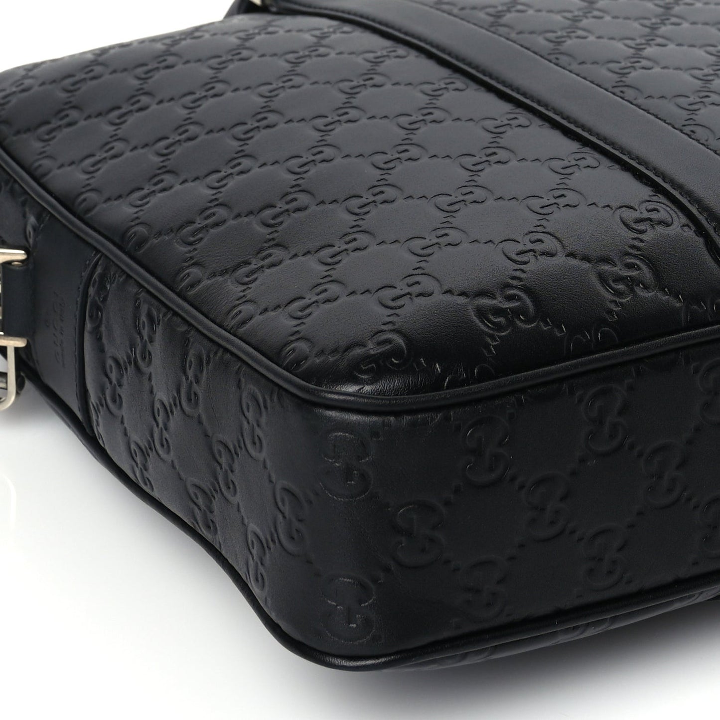 Calfskin GG Emblem Large Briefcase Black