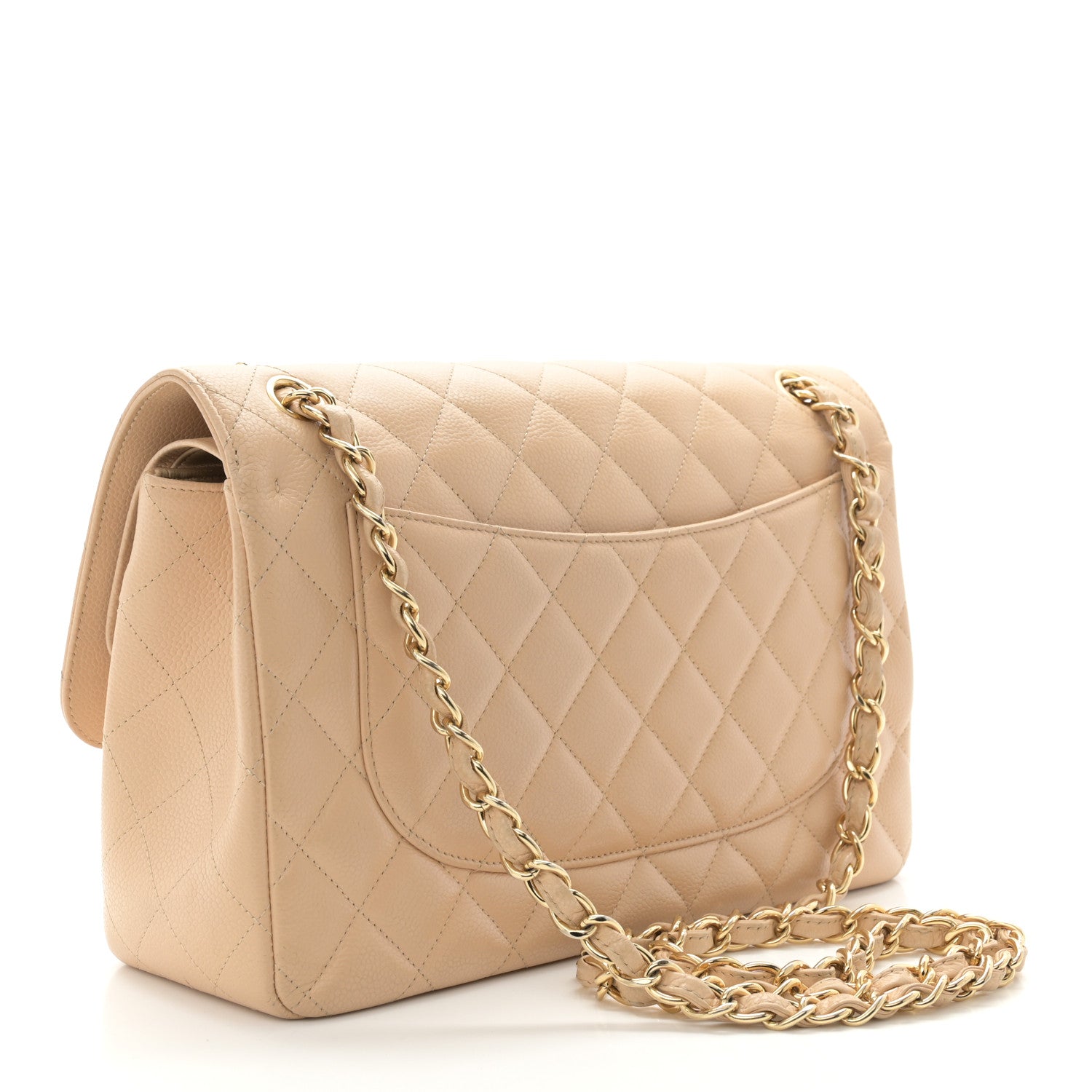 Chanel Caviar Quilted Jumbo Double Flap Beige Clair 3 of 10