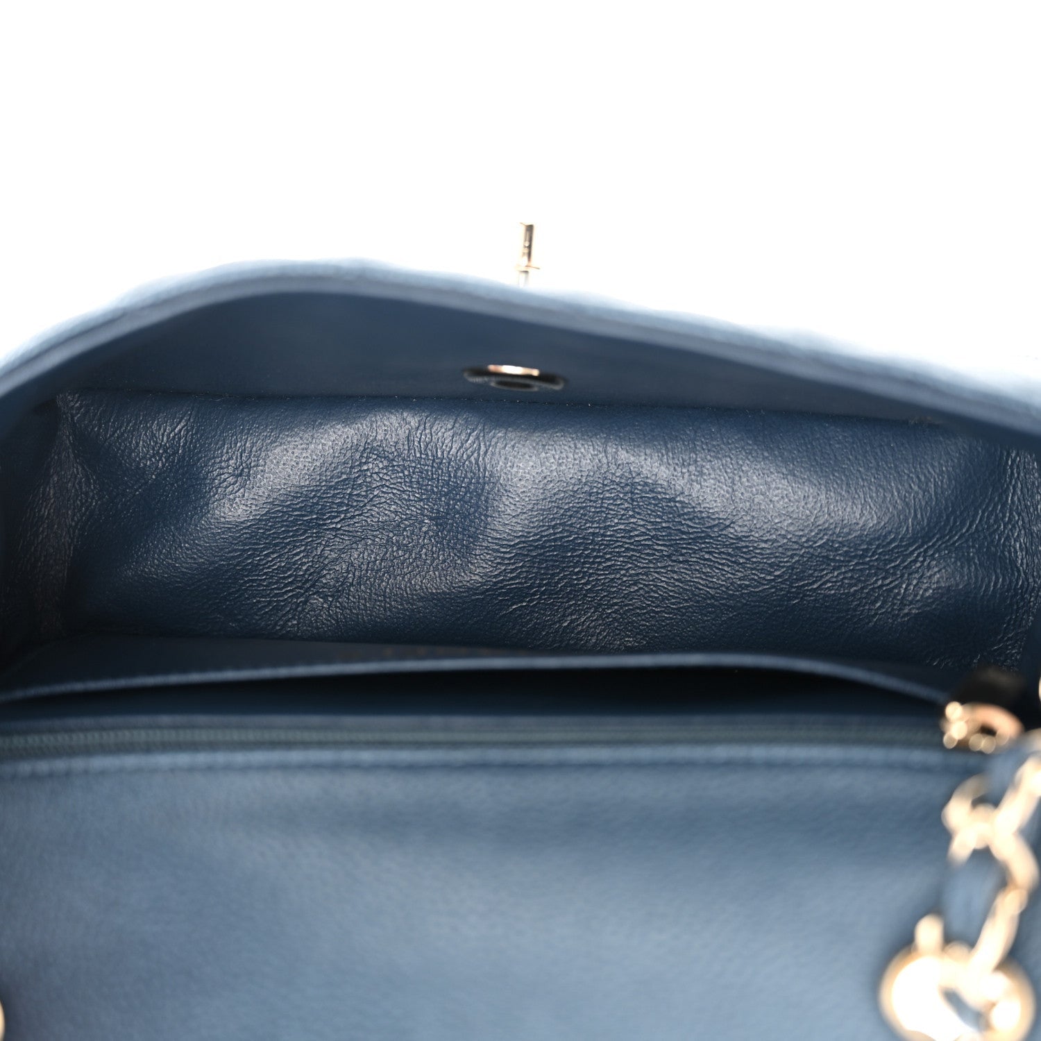Chanel Iridescent Caviar Quilted Mini Rectangular Flap Dark Blue 5 of 7