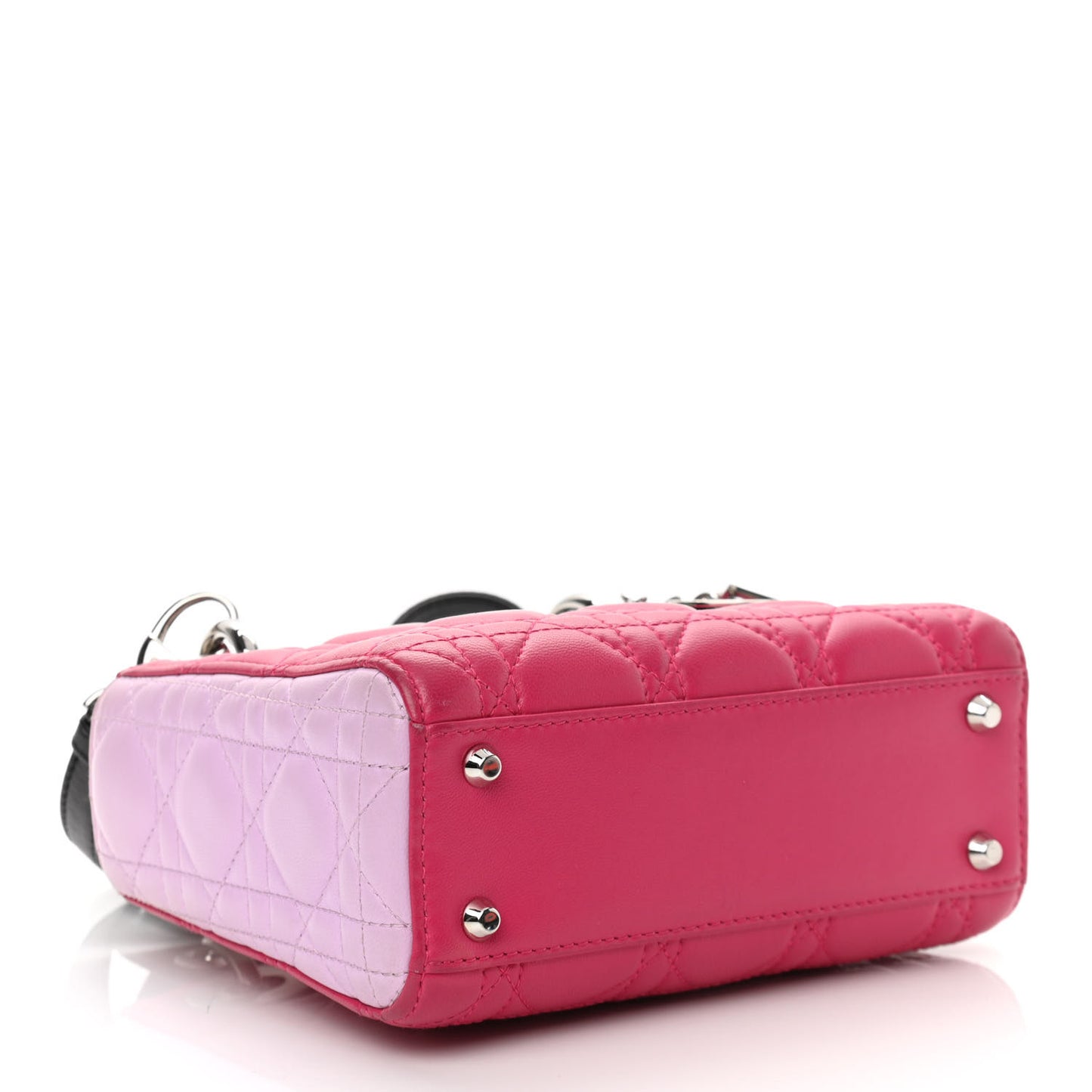 Lambskin Cannage Mini Lady Dior Multicolor