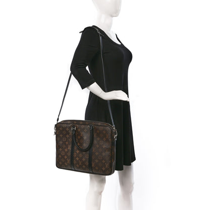 Louis Vuitton Monogram Macassar Porte-Documents Voyage PM 2 of 9