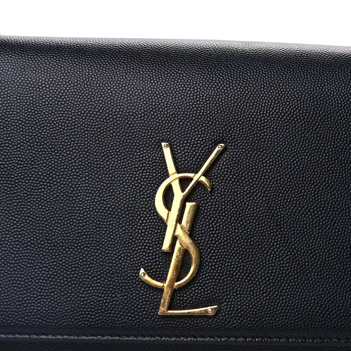 Grain De Poudre Medium Classic Monogram Kate Satchel Black